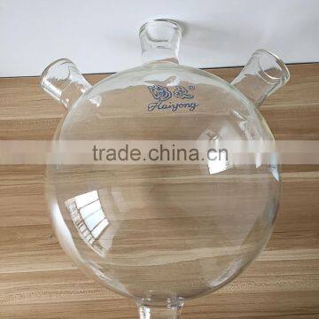 Customized Borosilicate 3.3 Glass Laboratory Glassware Glass Bottle Four Neck Spherical Vessels China Supplier