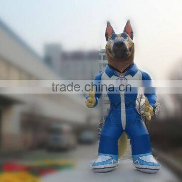 Interesting inflatable movable wolf mascot for advertising