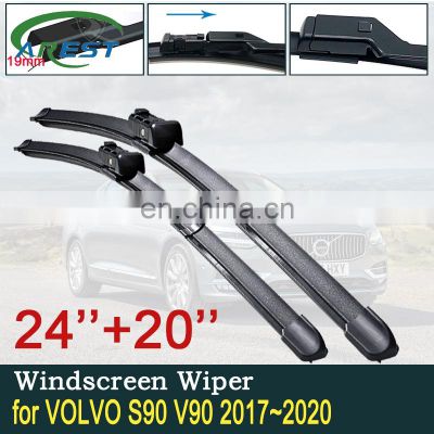 for VOLVO S90 V90 2017~2020 S 90 V Windscreen Wipers T4 T5 T6 T8 D3 D4 D5 AWD Car Wiper Blades Car Accessories 2018 2019