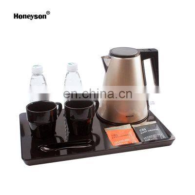 double tea kettleelectric tea kettle tray set for hotel guest room/kitchen appliance