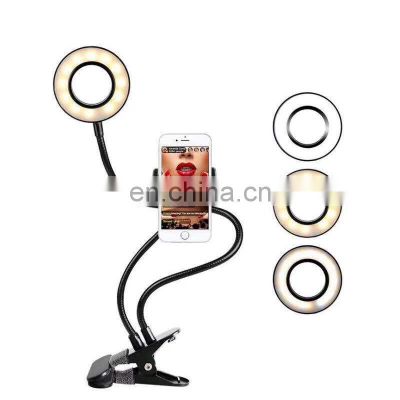 New style Fashion  Personality LED selfie light ring with phone holder for live and make up