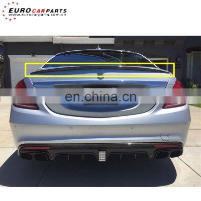 S class W222 rear wing to B style for S class S63 S65 to B style carbon fiber car parts rear spoiler