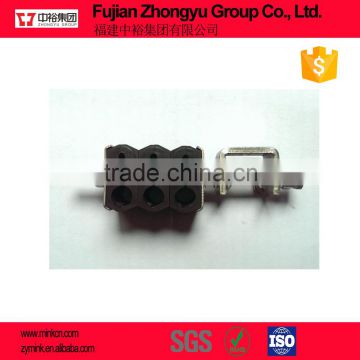 6 runs SUS304 Stainless Steel 5mm and 14mm optical fiber clamp and power cable clamp with rubber