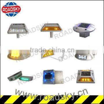 Square Red 6 LED 30 ton Outdoor LED Lighting Road Stud