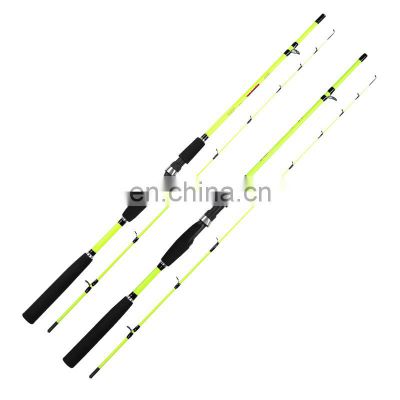 New Yellow Green Color Carbon Fiber fishing Rod 1.6m/1.8m/2.1m/2.4m Smooth Guide Ring Spinning&Casting Fishing lure Rod