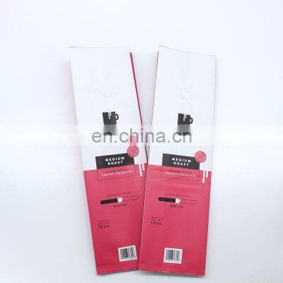 Custom Printed Matte Surface Side Gusset 12oz Coffee Bags With Valve
