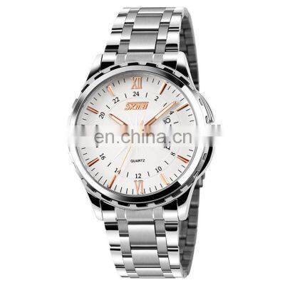 Luxury SKMEI 9069 Men Watches Waterproof Wrist Watch Quartz Stainless Steel Back
