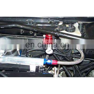 AUSO Universal Adjustable Fuel Pressure Regulator Gauge Kit With 100PSI Gauge for AN6 Hose Fitting EFI