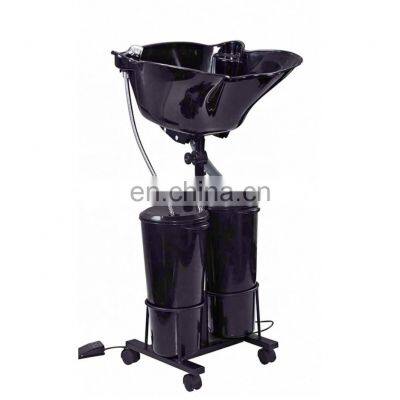 Portable Shampoo Basin Salon Furniture Hair Styling Backwash Black Plastic Wash hair Basin