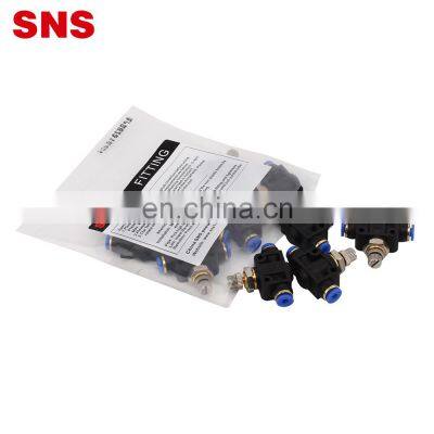 SNS SPA Series Pneumatic One Touch Union Straight Air Flow Controller Speed Control Valve With Push-to-connect Fittings photo-2