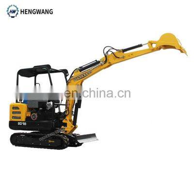 Hydraulic 1.8ton operating capacity HW8018 small crawler excavator