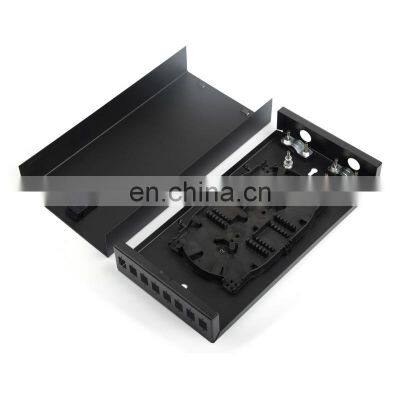 SC FC 8 Core Fiber Port Wall Mounted/desktop Type Fiber Optic Patch Panel LIU BLACK Cold Rolled Steel FTTH FTTB FTTX Network photo-2
