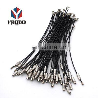 Qualities Product Tag With Screw Stainless Steel Keychain Cable Thin Wire Key Ring