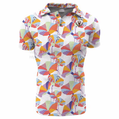 New Style Polo Shirt of Morning Glory with Short Sleeves