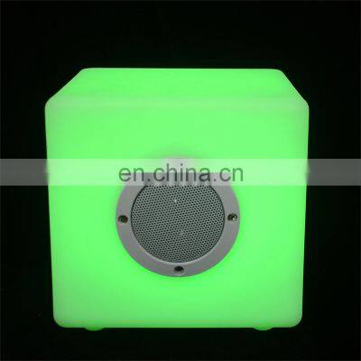 rechargeable cordless Portable plastic music speaker led table lamp lighting Plastic  LED Light Gaming Speaker