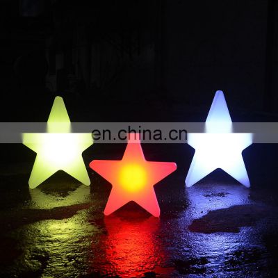 light up Christmas ornaments /LED sunset lamp Christmas Tree curtain light Five-pointed star shape decorative lighting