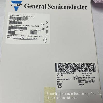 SMBJ70CA-E3/52 Vishay General Semiconductor ESD Suppressors / TVS Diodes 70V 800W Bidir TransZorb 5% Tol photo-3