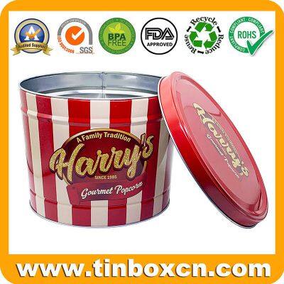 2 Gallon Personalized Popcorn Tin Can For Holiday and Christmas photo-2