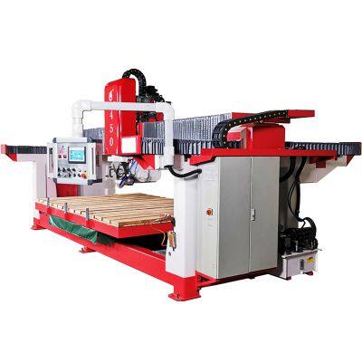 Hualong Machinery Hlsq-450 Automatic 45 Degree Slab Miter Granite Cutting Machine Tile Cutter Stone Bridge Saw For Marble Quartz Porcelain