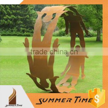 Steel human circle garden decoration sculpture