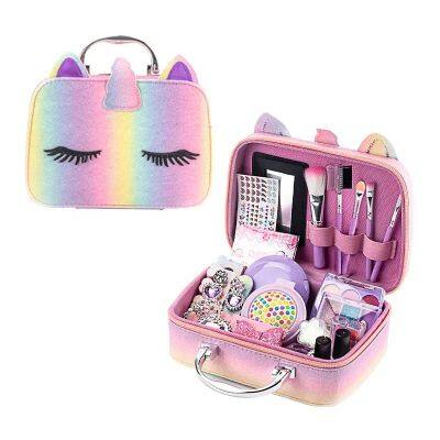 Popular Kids Cosmetics Makeup Set Include Kids Nail Polish Children Eyeshadow Pretend Cosmetic Toys for Kids Girls Beauty Set