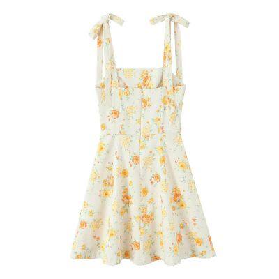 Women's 2025 Fashion Decoration Printed Poplin Dress for Women