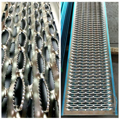 Anti-slip Perforated Plate Perforated Metal Stair Treads With Alligator Mouth Holes for Anti-slip Surface photo-2