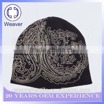 Custom 100 Cotton Printed Sublimation Beanie Hat Wholesale Slouch Beanie