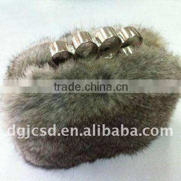 genuine rabbit fur fashion purses