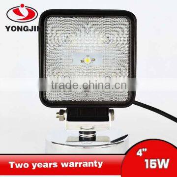 15W square flood beam led work light for truck SUV