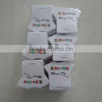 100%cotton compressed T shirt in t-shirt shape
