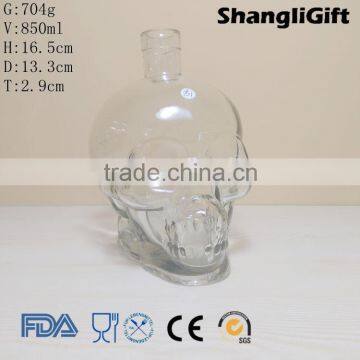 Hand Made Mouth Blown Skull Shaped Glass Vases For Sale