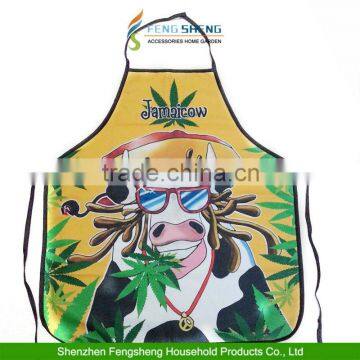 JAMAICAN REGGAE COW Funny sexy kitchen apron set cooking apron                        
                                                Quality Choice