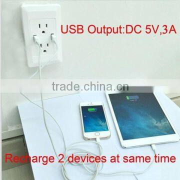 best quality smart app female unique design USA usb wall socket for 5V 3A