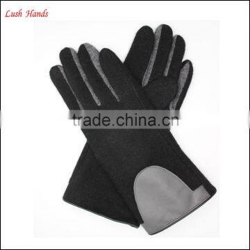 Ladies High-quality Woolen Gloves Lining With Polyester photo-2