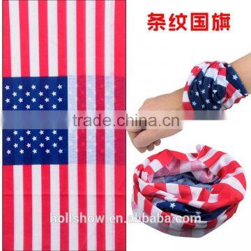 Magic Polyester Seamless Multifunctional Flag Printed Neck Tube Bandana