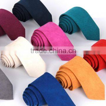 Fashion Narrow 6cm Arrow Type Solid Classical Popular Men's Wool Necktie