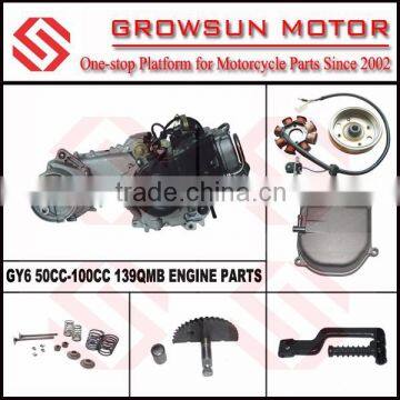 GY6 50CC 139QMB ENGINE PARTS, MAGNETO SET, CYLINDER HEAD COVER, START LEVER