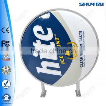 New design outdoor vacuumed round corner led light box