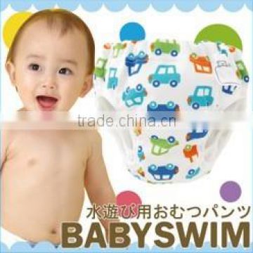 infant products high quality cute baby swim shorts with leak guard car pattern kid wear toddler clothing children made in Japan