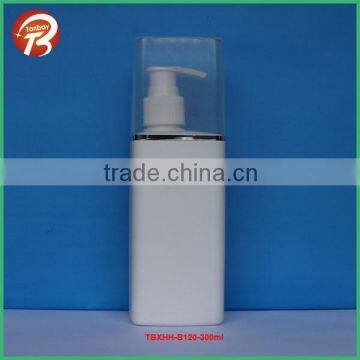 300ml/10oz square shape plastic HDPE bottle with cover for shampoo                        
                                                Quality Choice