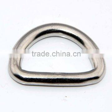 high polished stainless steel welded d ring