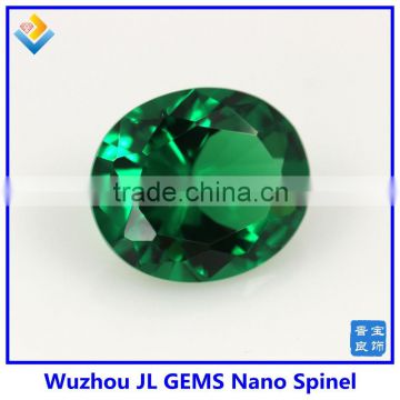 high temperature resistance oval cut green Nano Spinel 114#