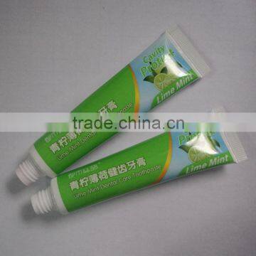 30g plastic/aluminum laminated tube for toothpaste packagiing