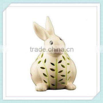 Ceramic Bunny Solar Garden Light