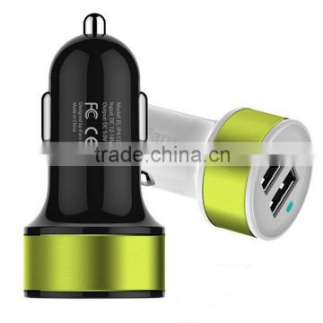 Colorful and Stylish MFI USB Car Charger 3.1A with Dual Usb Port For Mobile Phone Charging