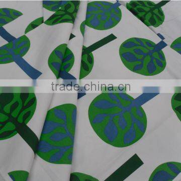 Printing Green Tree Pattern 100% Cotton Canvas Printed Fabric for Curtain photo-5