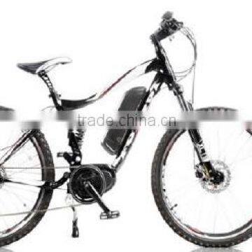 Knight electric bicycle with rear suspension