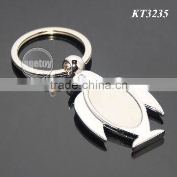 Promotional High Quality Zinc Alloy Custom Or Wholesale Blank Silver Metal Penguin Keychain