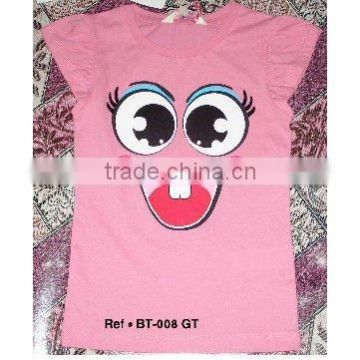 Funny Face Printed Girls Fashion T-Shirt